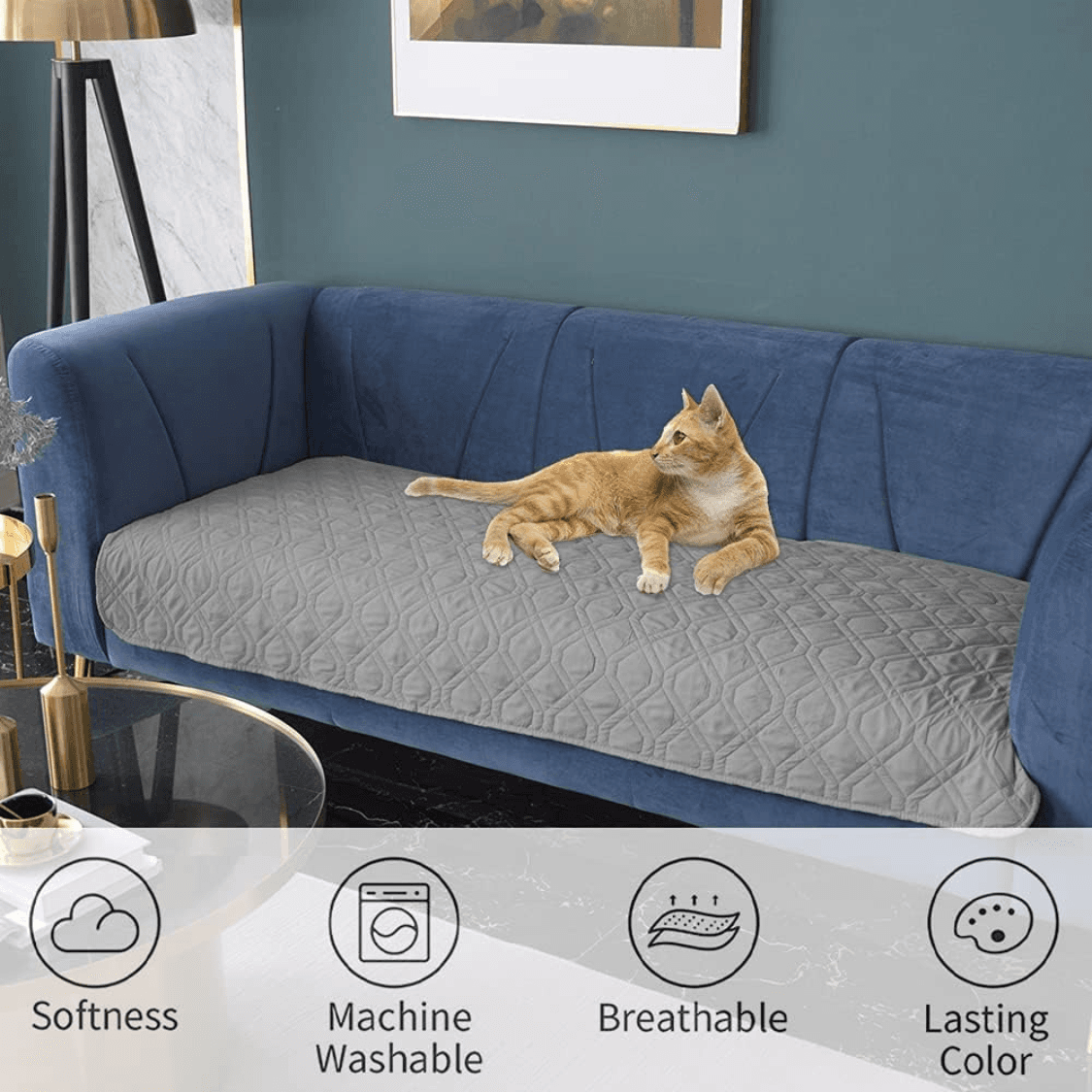 Reversible Waterproof Pet Blanket for Furniture