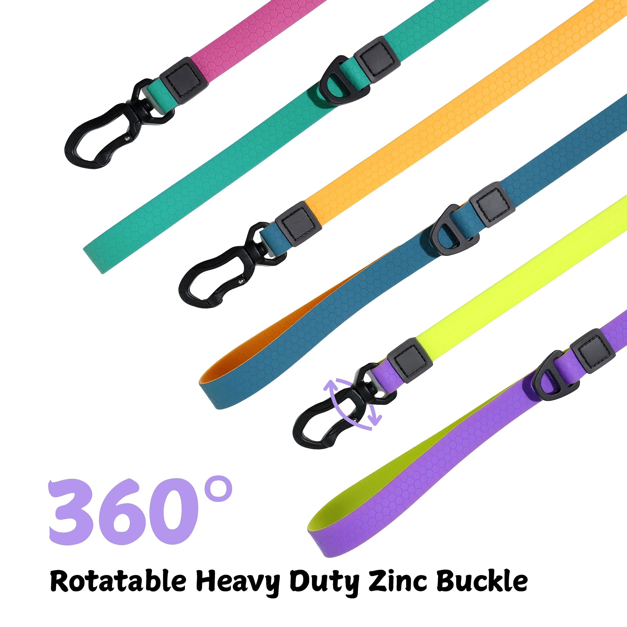 Two-Tone Honeycomb Textured Dog Leash Set