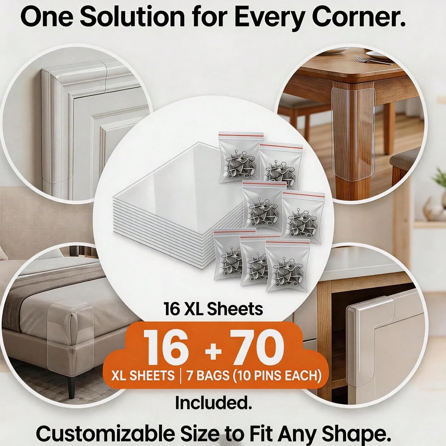 Clear Cat Scratch Furniture Guard Set