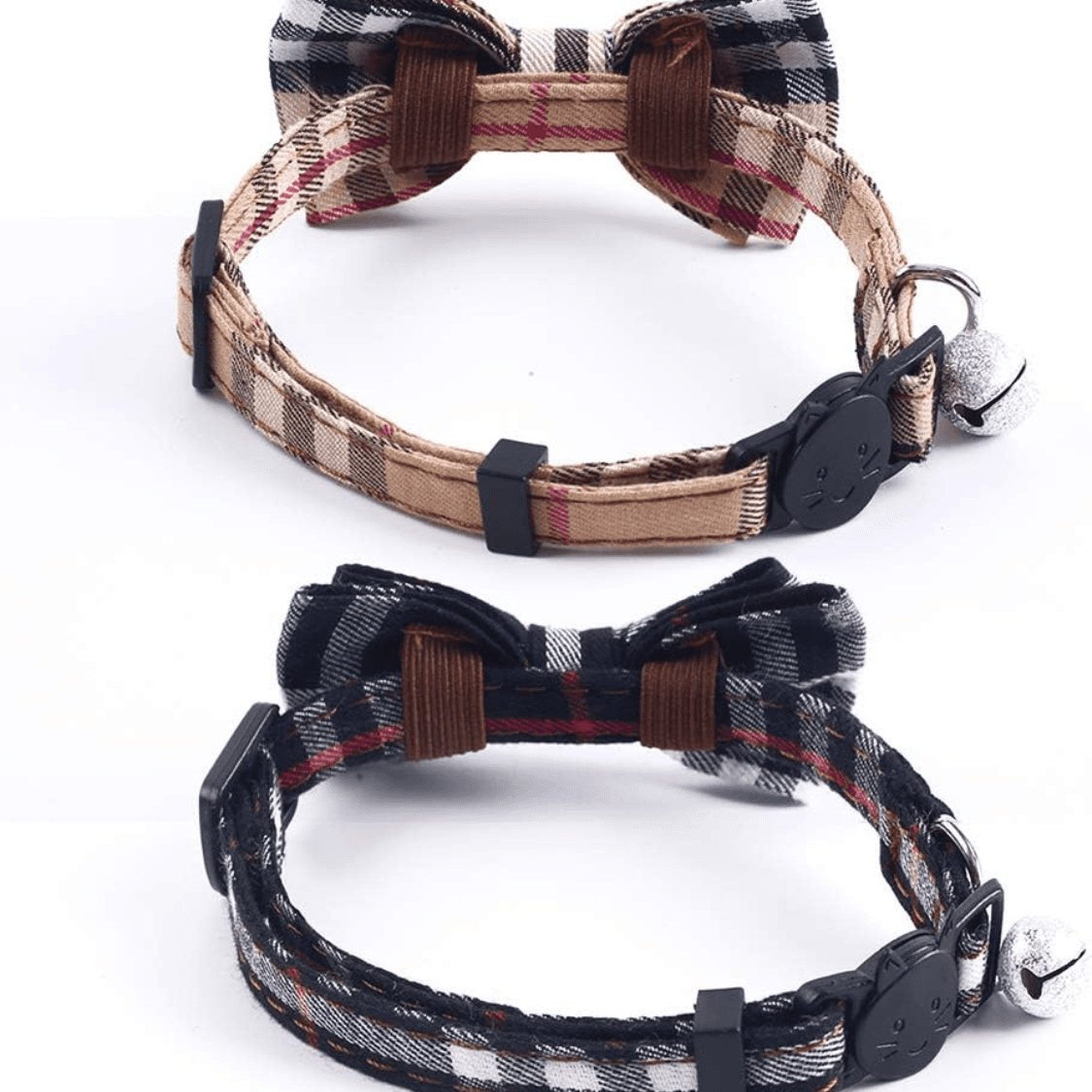 Plaid Breakaway Cat Collars With Bowtie
