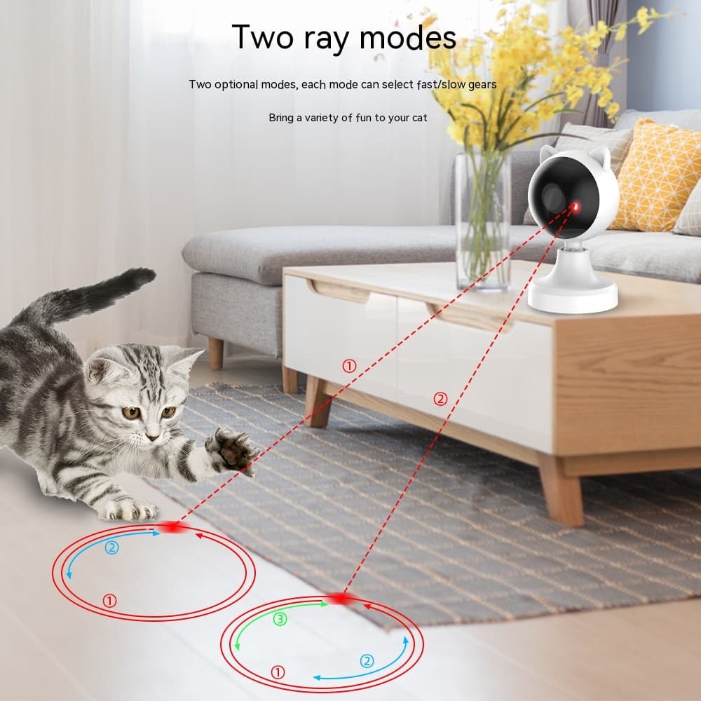 White Automatic Laser Cat Toy